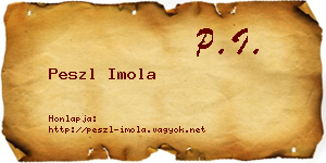Peszl Imola névjegykártya